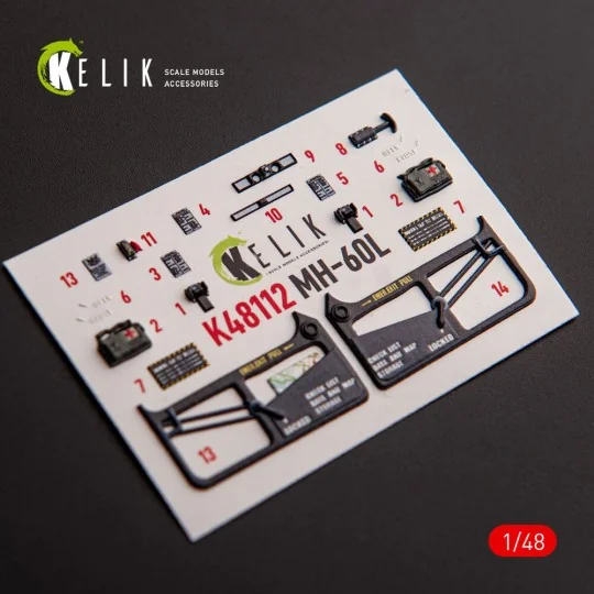 MH-60L Black Hawk - interior 3D decals for ICM kit, 1/48 - Kelik K4...