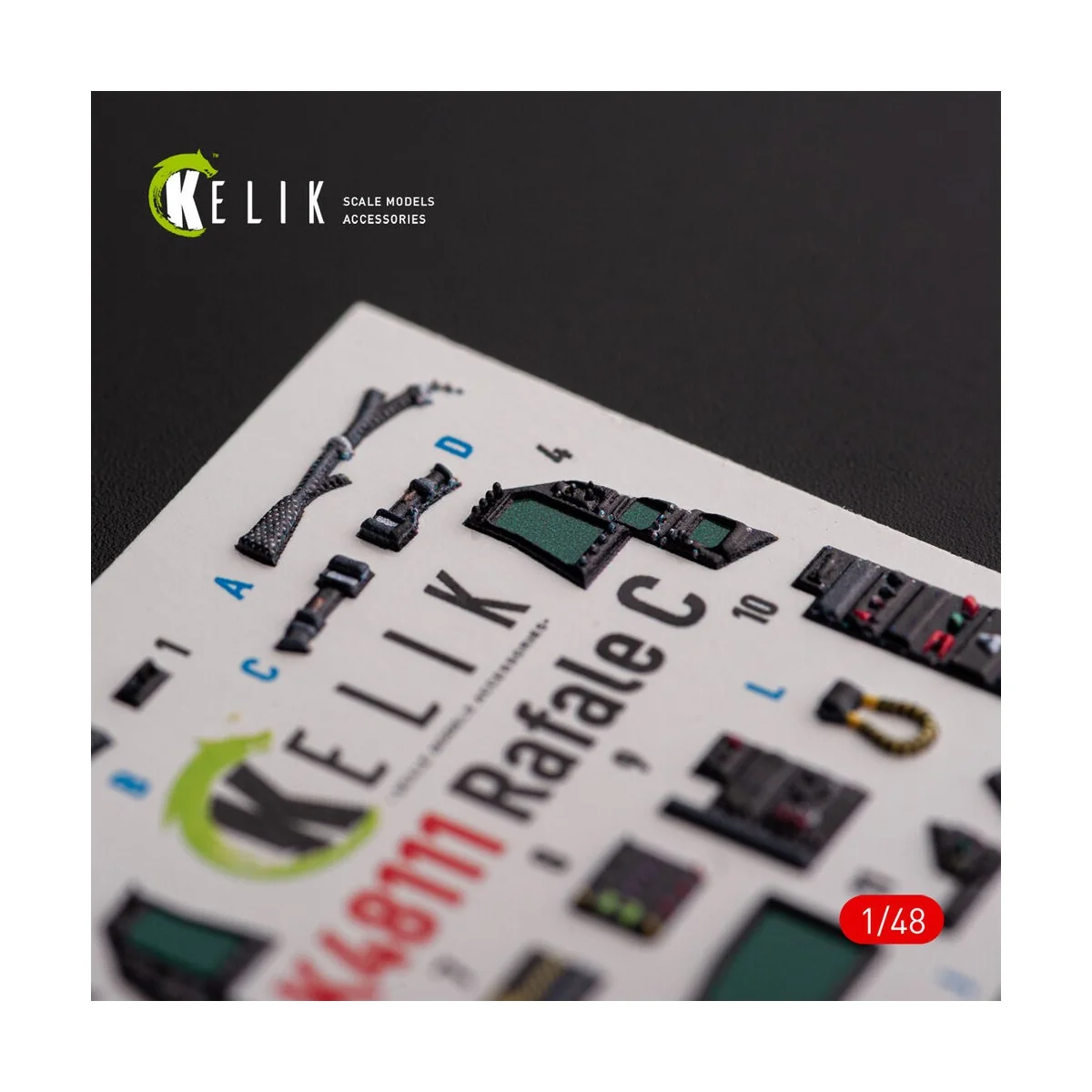 Rafale C - interior 3D decals for Academy/Revell kit, 1/48 - Kelik ...