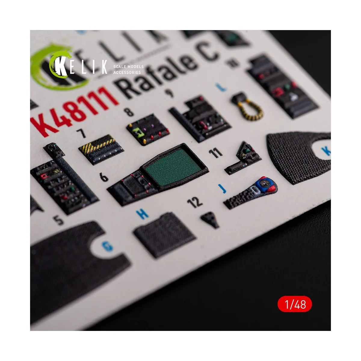 Rafale C - interior 3D decals for Academy/Revell kit, 1/48 - Kelik ...