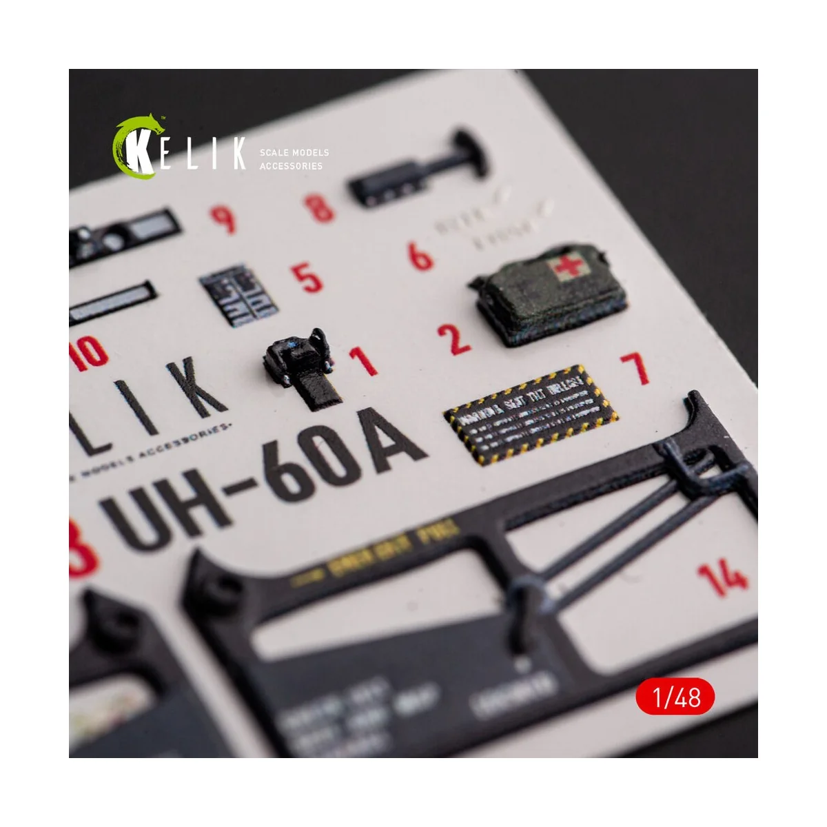 UH-60A Black Hawk - Type 1 interior 3D decals for ICM kit, 1/48 - K...