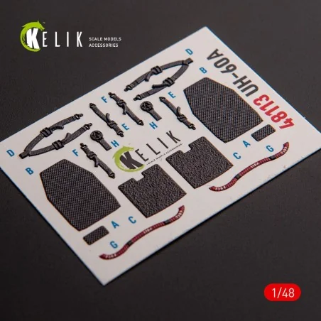 UH-60A Black Hawk - Type 1 interior 3D decals for ICM kit, 1/48 - K...