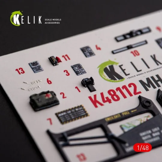 MH-60L Black Hawk - interior 3D decals for ICM kit, 1/48 - Kelik K4...