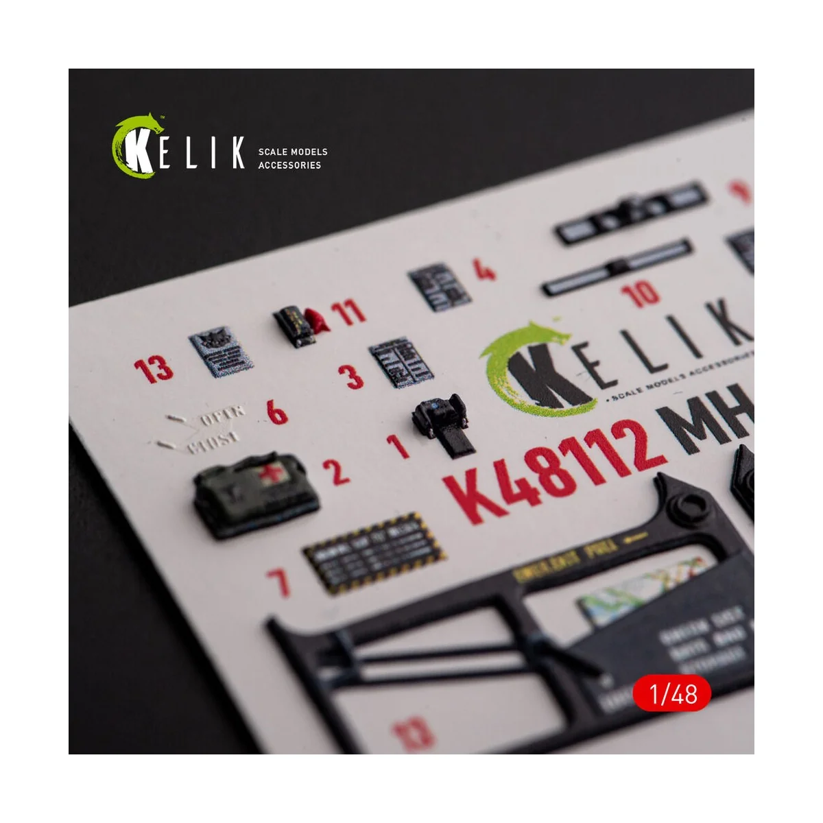 MH-60L Black Hawk - interior 3D decals for ICM kit, 1/48 - Kelik K4...