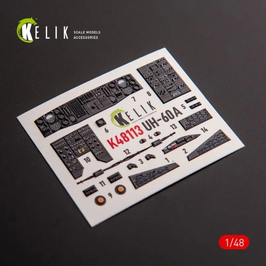 UH-60A Black Hawk - Type 1 interior 3D decals for ICM kit, 1/48 - K...