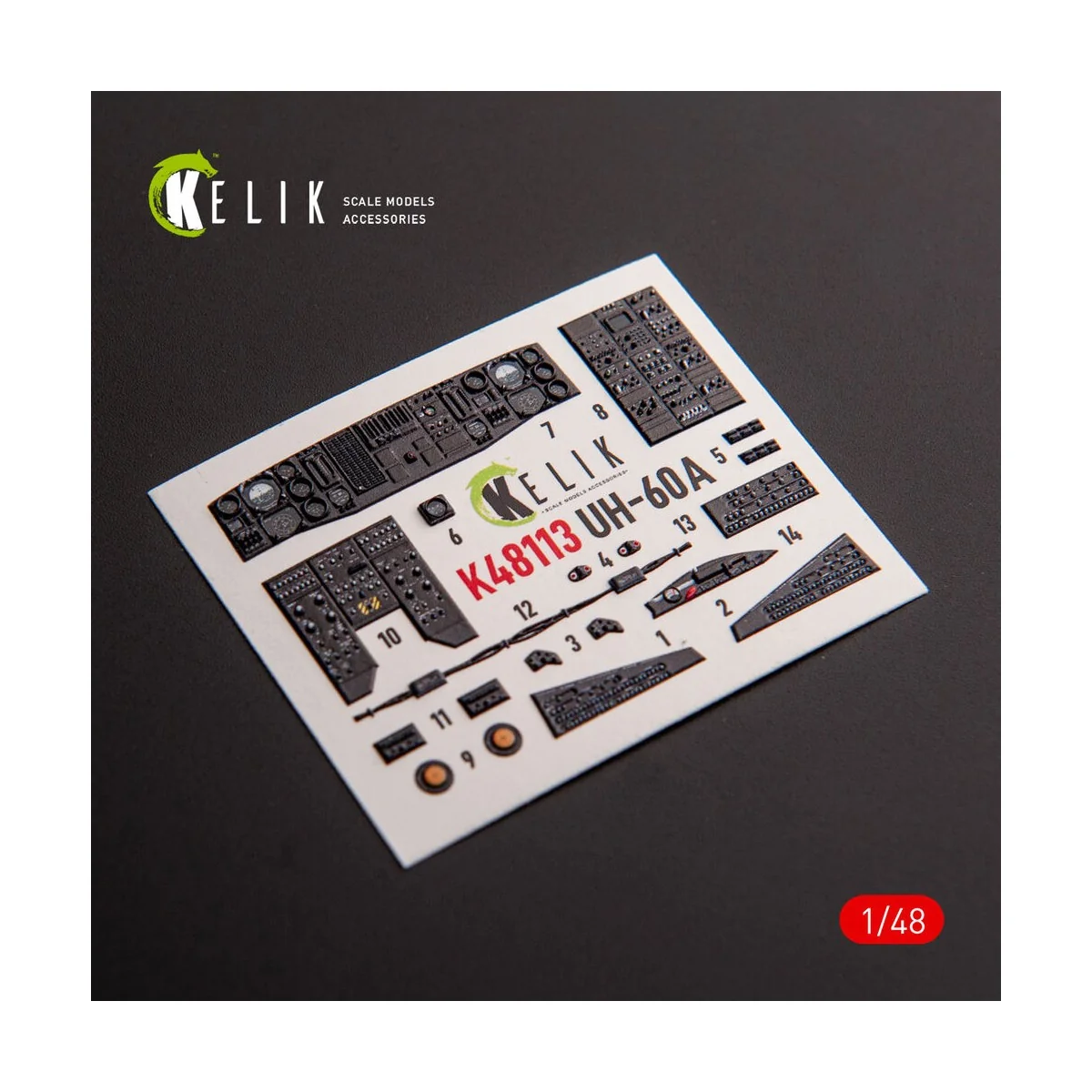 UH-60A Black Hawk - Type 1 interior 3D decals for ICM kit, 1/48 - K...