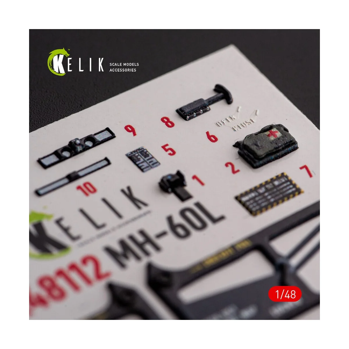 MH-60L Black Hawk - interior 3D decals for ICM kit, 1/48 - Kelik K4...