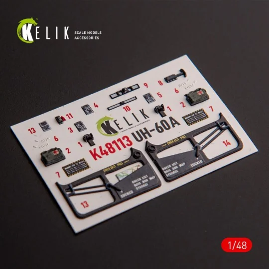 UH-60A Black Hawk - Type 1 interior 3D decals for ICM kit, 1/48 - K...