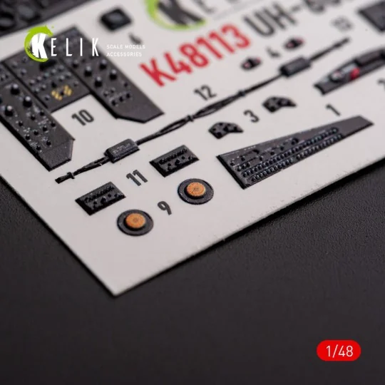 UH-60A Black Hawk - Type 1 interior 3D decals for ICM kit, 1/48 - K...