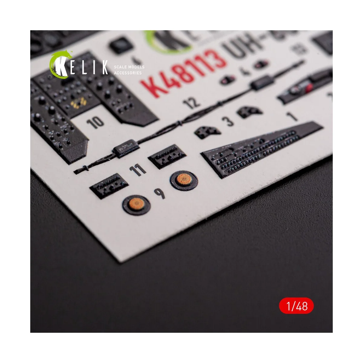 UH-60A Black Hawk - Type 1 interior 3D decals for ICM kit, 1/48 - K...