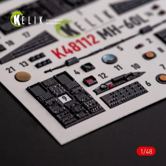 MH-60L Black Hawk - interior 3D decals for ICM kit, 1/48 - Kelik K4...