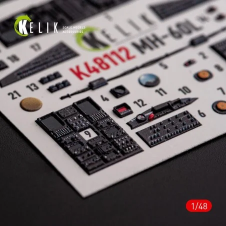 MH-60L Black Hawk - interior 3D decals for ICM kit, 1/48 - Kelik K4...