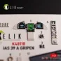 Jas-39 A - interior 3D decals for Italeri kit, 1/48 - Kelik K48118