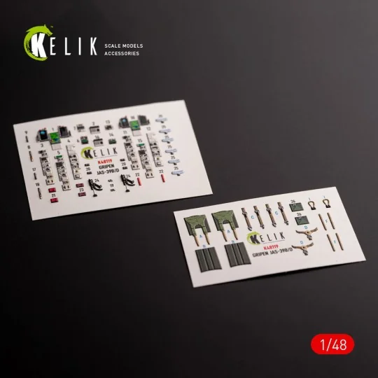 Jas-39 B/D - interior 3D decals for Zimi Model/KittyHawk kit kit, 1...