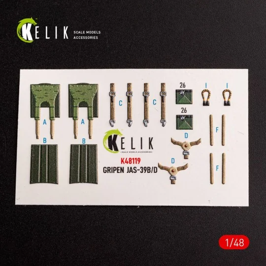Jas-39 B/D - interior 3D decals for Zimi Model/KittyHawk kit kit, 1...