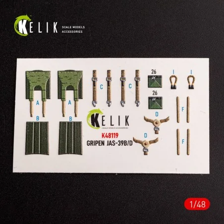 Jas-39 B/D - interior 3D decals for Zimi Model/KittyHawk kit kit, 1...