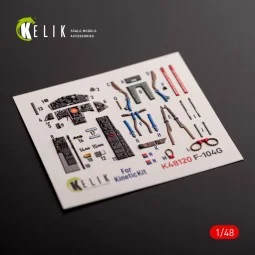 F-104G - interior 3D decals for Kinetic kit, 1/48 - Kelik K48120