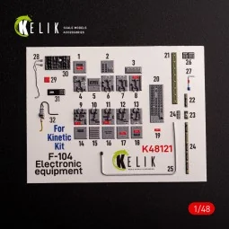F-104 series Electrical Equipment - interior 3D decals for Kinetic ...