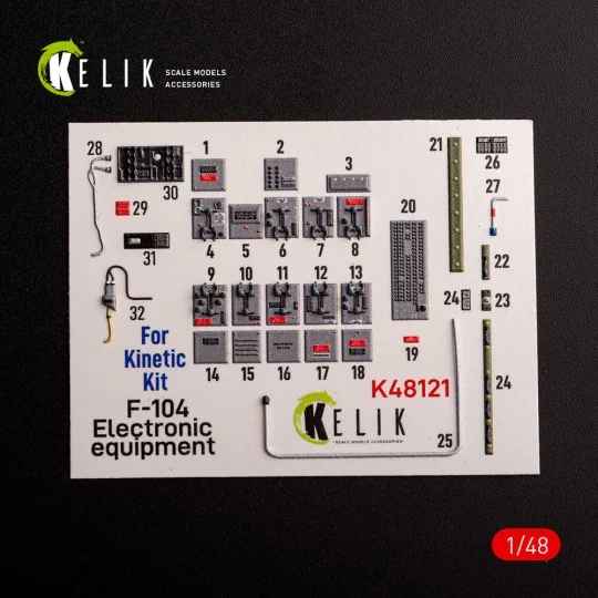 F-104 series Electrical Equipment - interior 3D decals for Kinetic ...