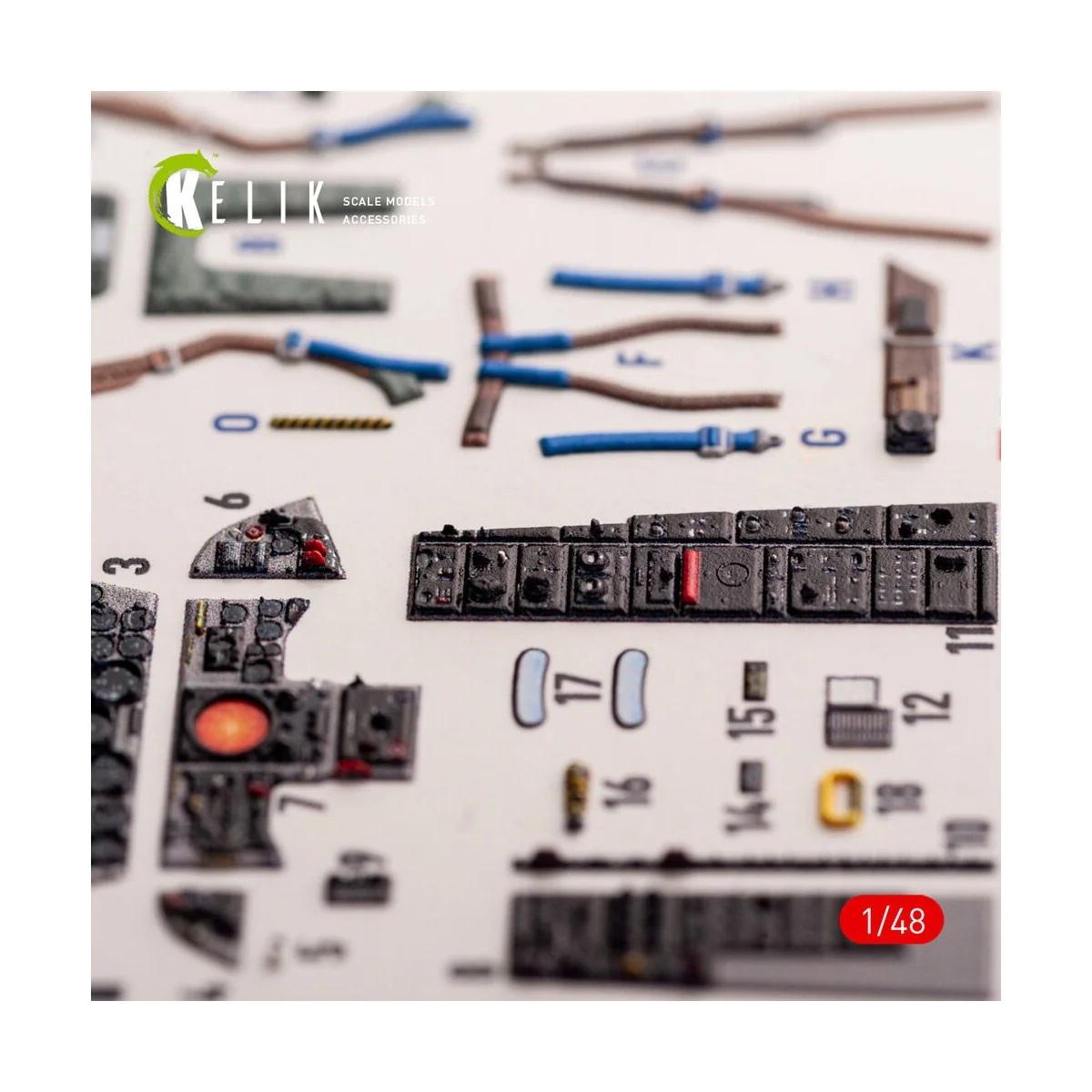 F-104G - interior 3D decals for Kinetic kit, 1/48 - Kelik K48120