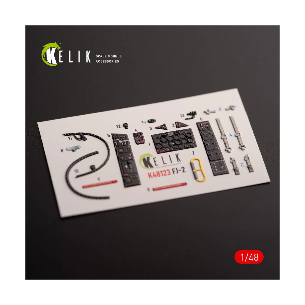 FJ-2 - interior 3D decals for Italeri kit, 1/48 - Kelik K48123