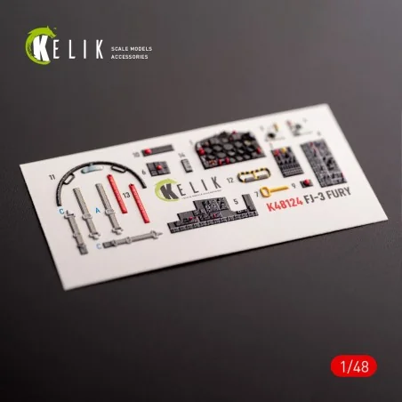 FJ-3 - interior 3D decals for Zimi Model/KittyHawk kit kit, 1/48 - ...