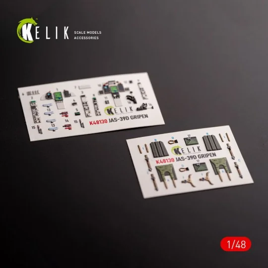 Jas-39 D - interior 3D decals for Italeri kit, 1/48 - Kelik K48130