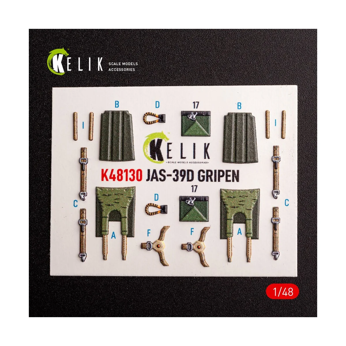 Jas-39 D - interior 3D decals for Italeri kit, 1/48 - Kelik K48130