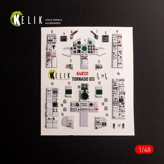 Tornado IDS - interior 3D decals for Italeri kit, 1/48 - Kelik K48131