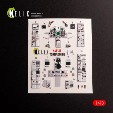 Tornado IDS - interior 3D decals for Italeri kit, 1/48 - Kelik K48131