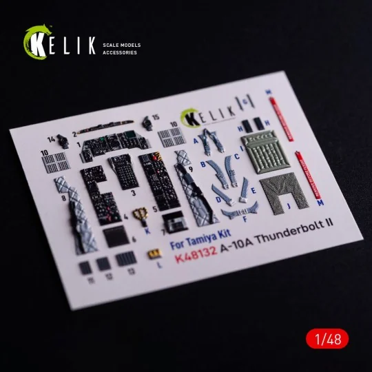 A-10A - interior 3D decals for Tamiya kit, 1/48 - Kelik K48132