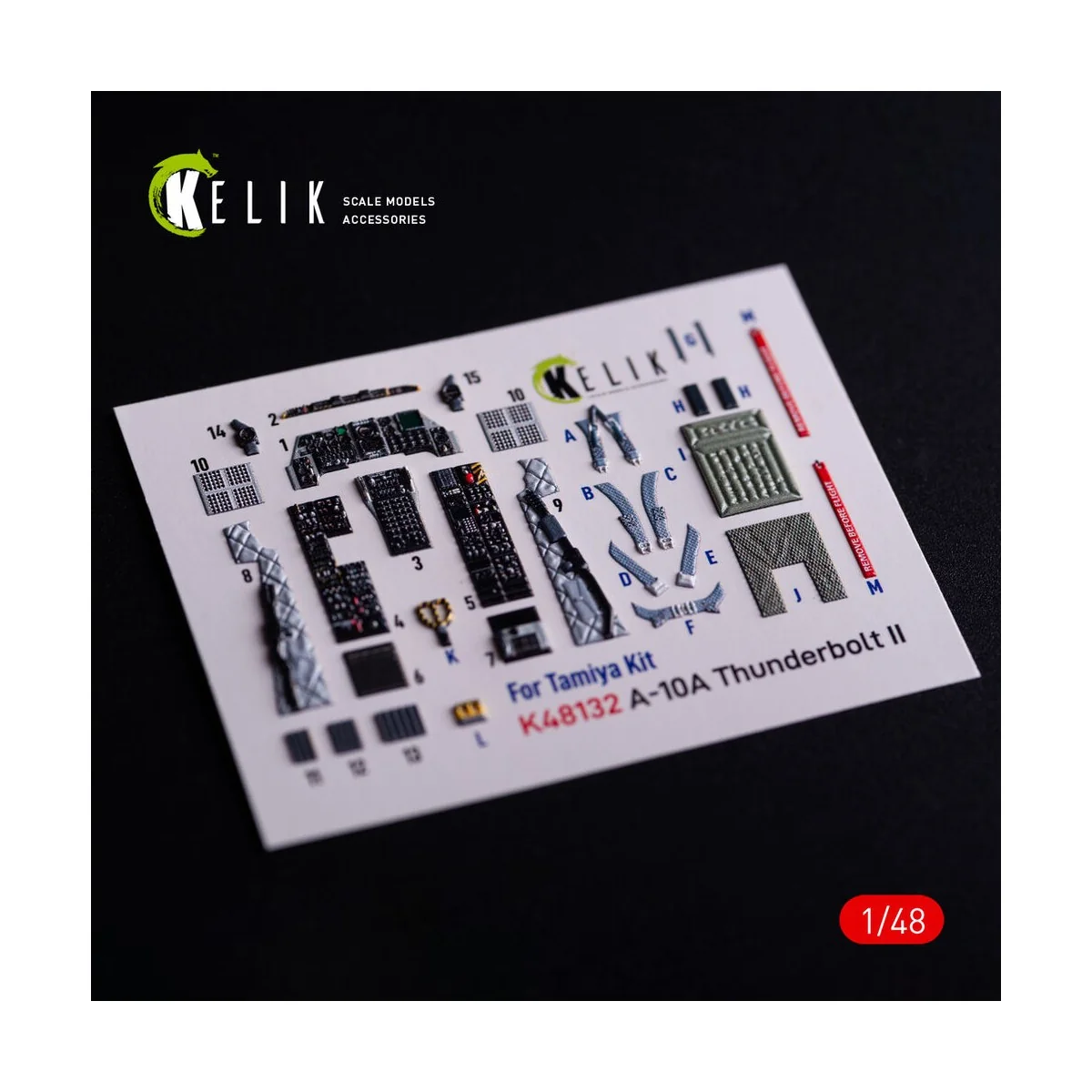 A-10A - interior 3D decals for Tamiya kit, 1/48 - Kelik K48132