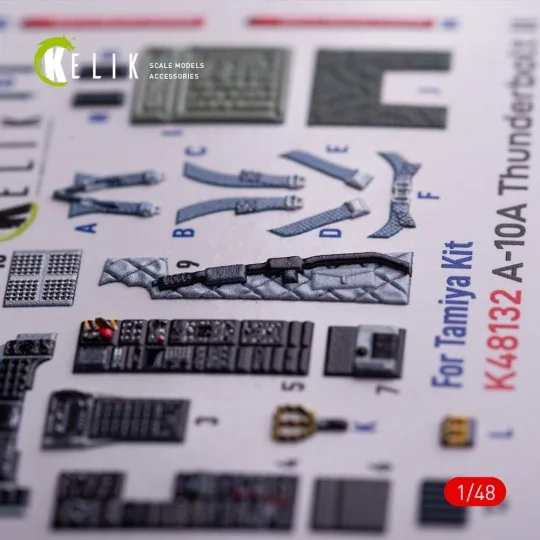 A-10A - interior 3D decals for Tamiya kit, 1/48 - Kelik K48132
