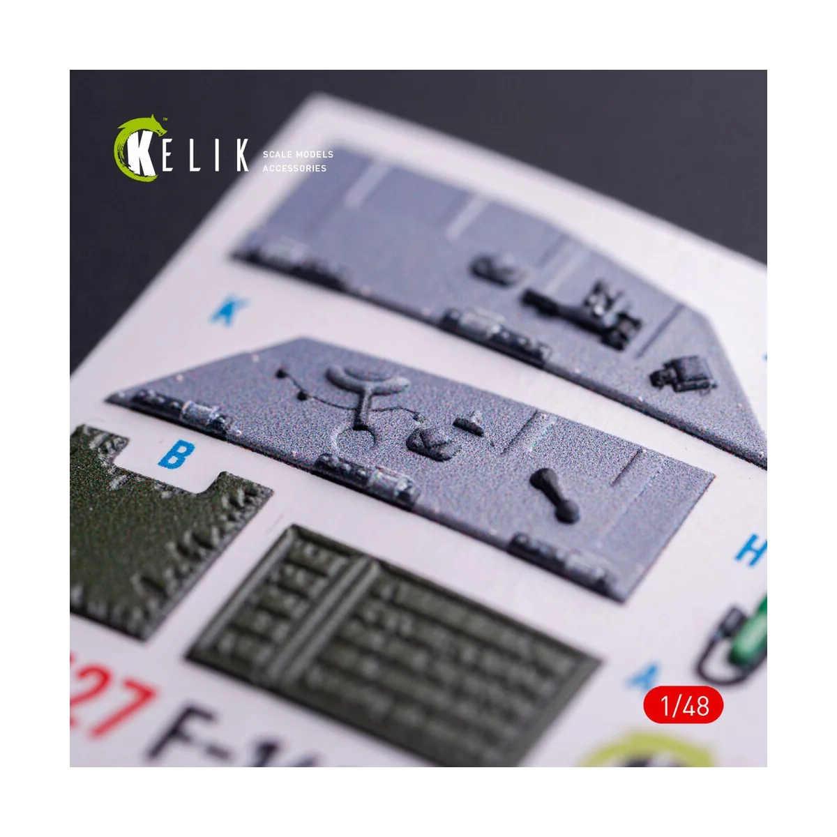 F-16CJ - interior 3D decals for Tamiya kit, 1/48 - Kelik K48127