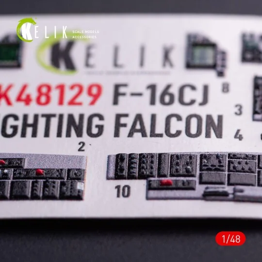 F-16CJ - interior 3D decals for Hasegawa kit, 1/48 - Kelik K48129