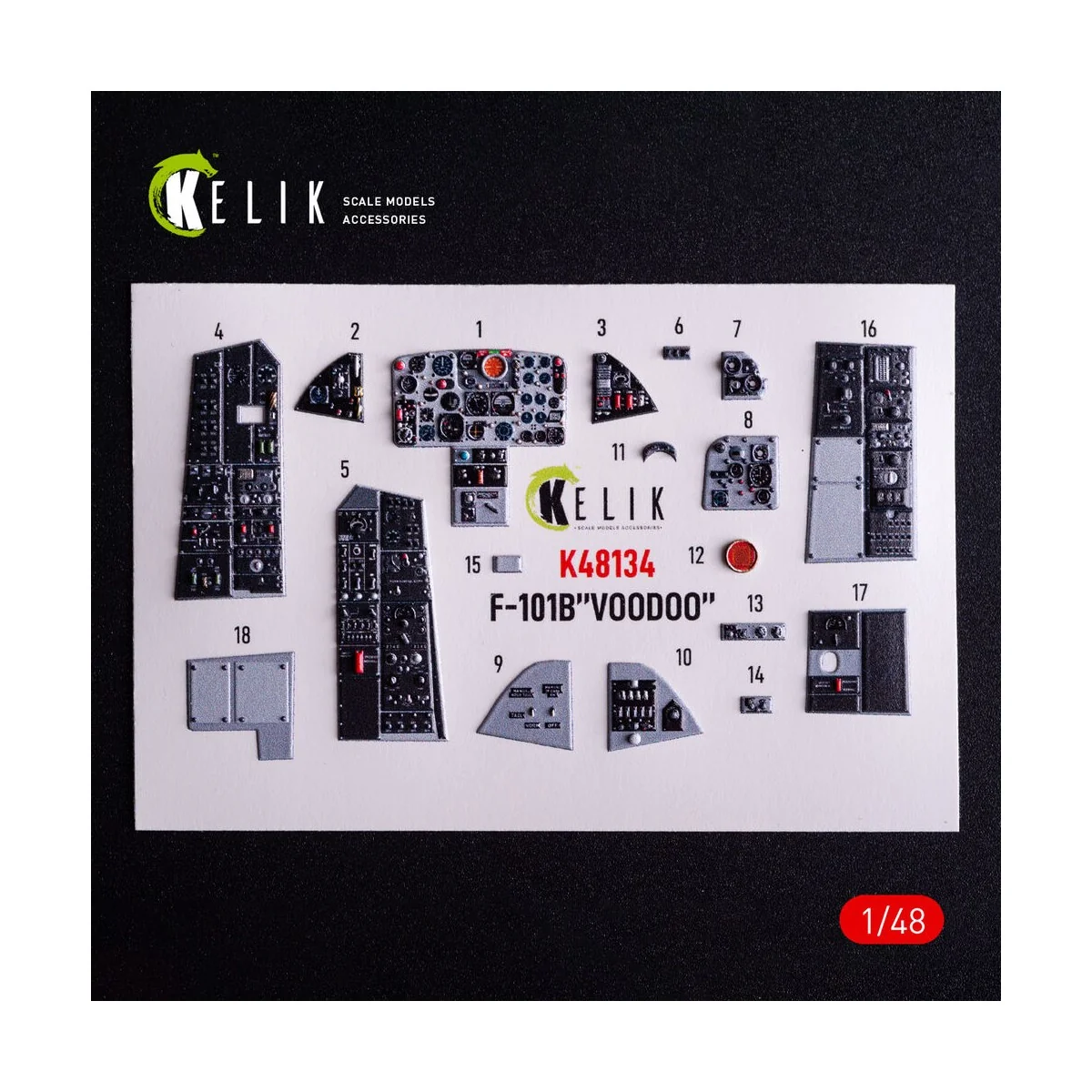 F-101B VooDoo - interior 3D decals for Zimi Model/KittyHawk kit, 1/...