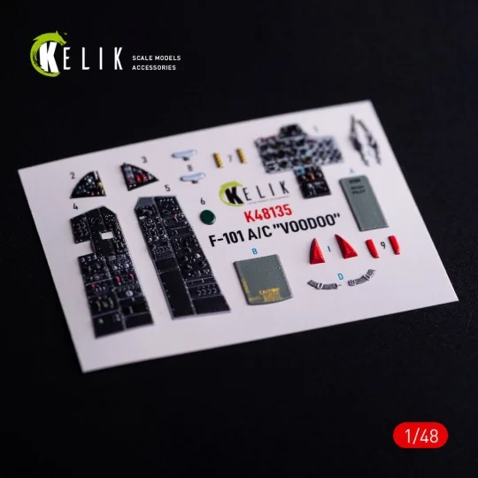 F-101A/C VooDoo - interior 3D decals for Zimi Model/KittyHawk kit, ...
