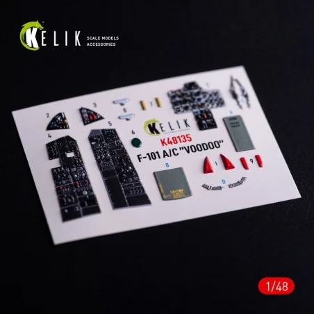 F-101A/C VooDoo - interior 3D decals for Zimi Model/KittyHawk kit, ...