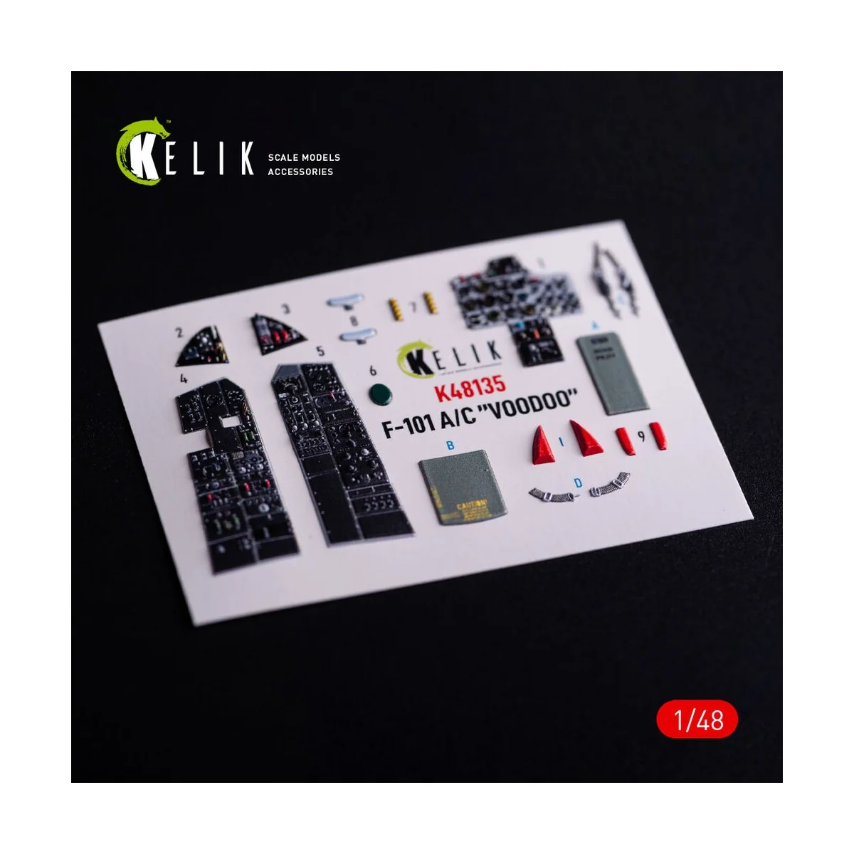 F-101A/C VooDoo - interior 3D decals for Zimi Model/KittyHawk kit, ...