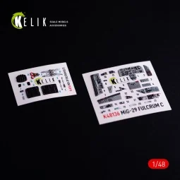 Mig-29C (9-13) Fulcrum interior 3D decals for GWH, 1/48 - Kelik K48136