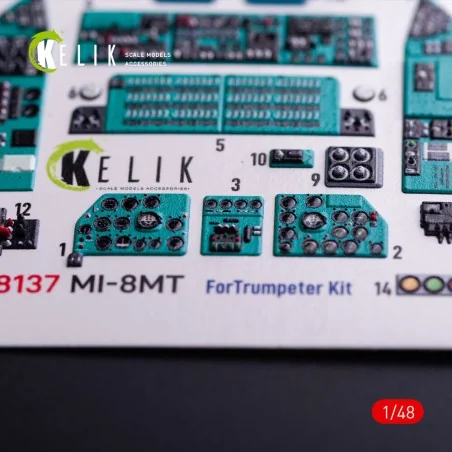 Mi-8MT - interior 3D decals for Trumpeter kit, 1/48 - Kelik K48137