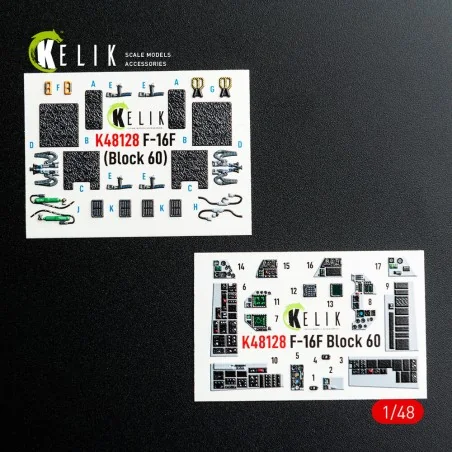 F-16F Block 60 - interior 3D decals for Hasegawa kit, 1/48 - Kelik ...