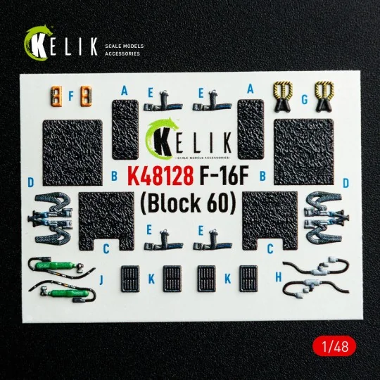 F-16F Block 60 - interior 3D decals for Hasegawa kit, 1/48 - Kelik ...