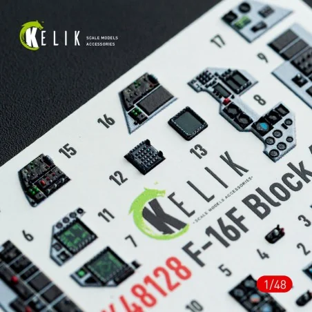 F-16F Block 60 - interior 3D decals for Hasegawa kit, 1/48 - Kelik ...