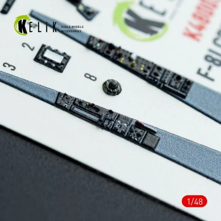 F-8J Crusader - interior 3D decals for Hasegawa kit, 1/48 - Kelik K...
