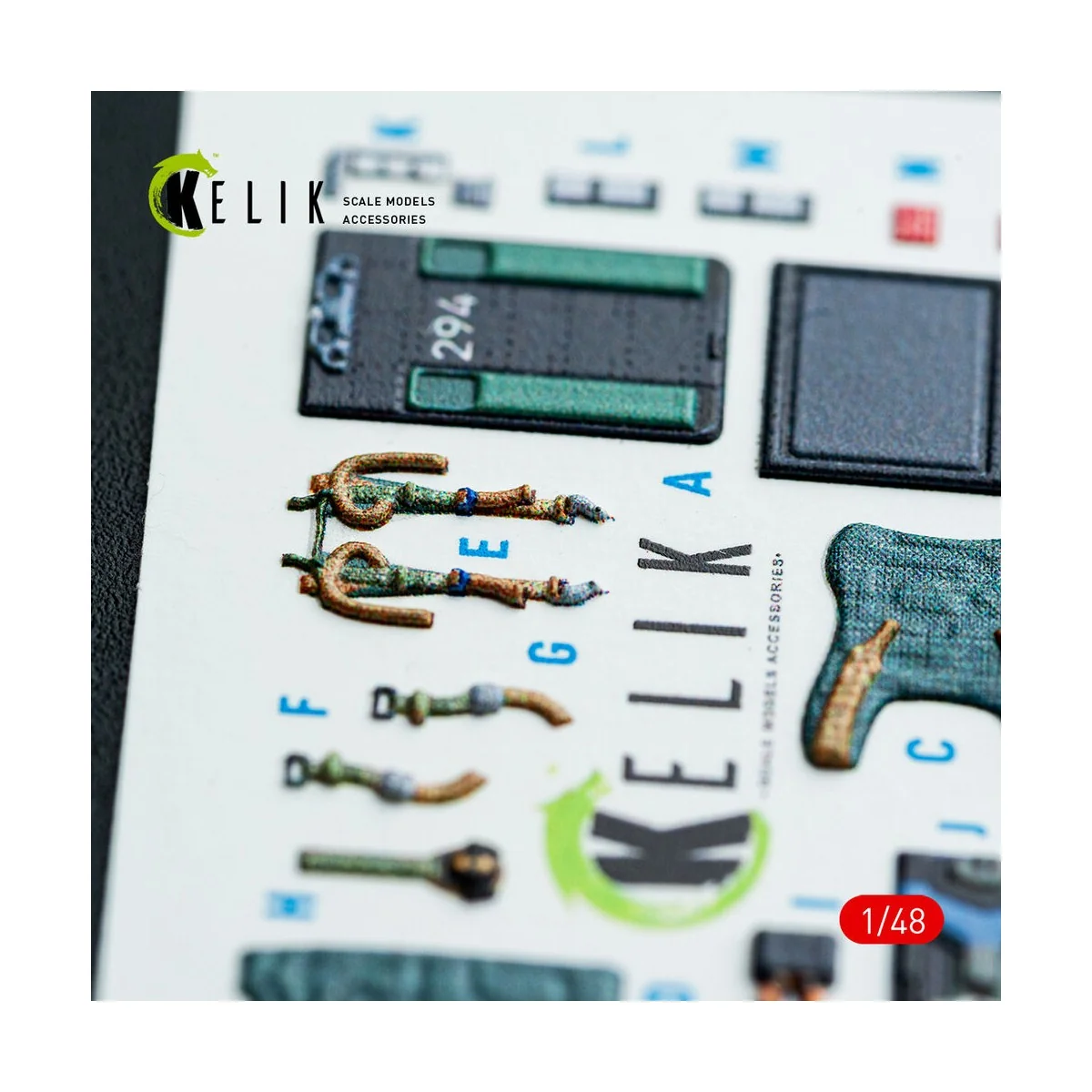 Harrier GR1/GR3 interior 3D decals for Kinetic kit, 1/48 - Kelik K4...