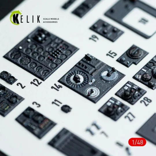 Do-217 K/M - interior 3D decals for ICM kit, 1/48 - Kelik K48142