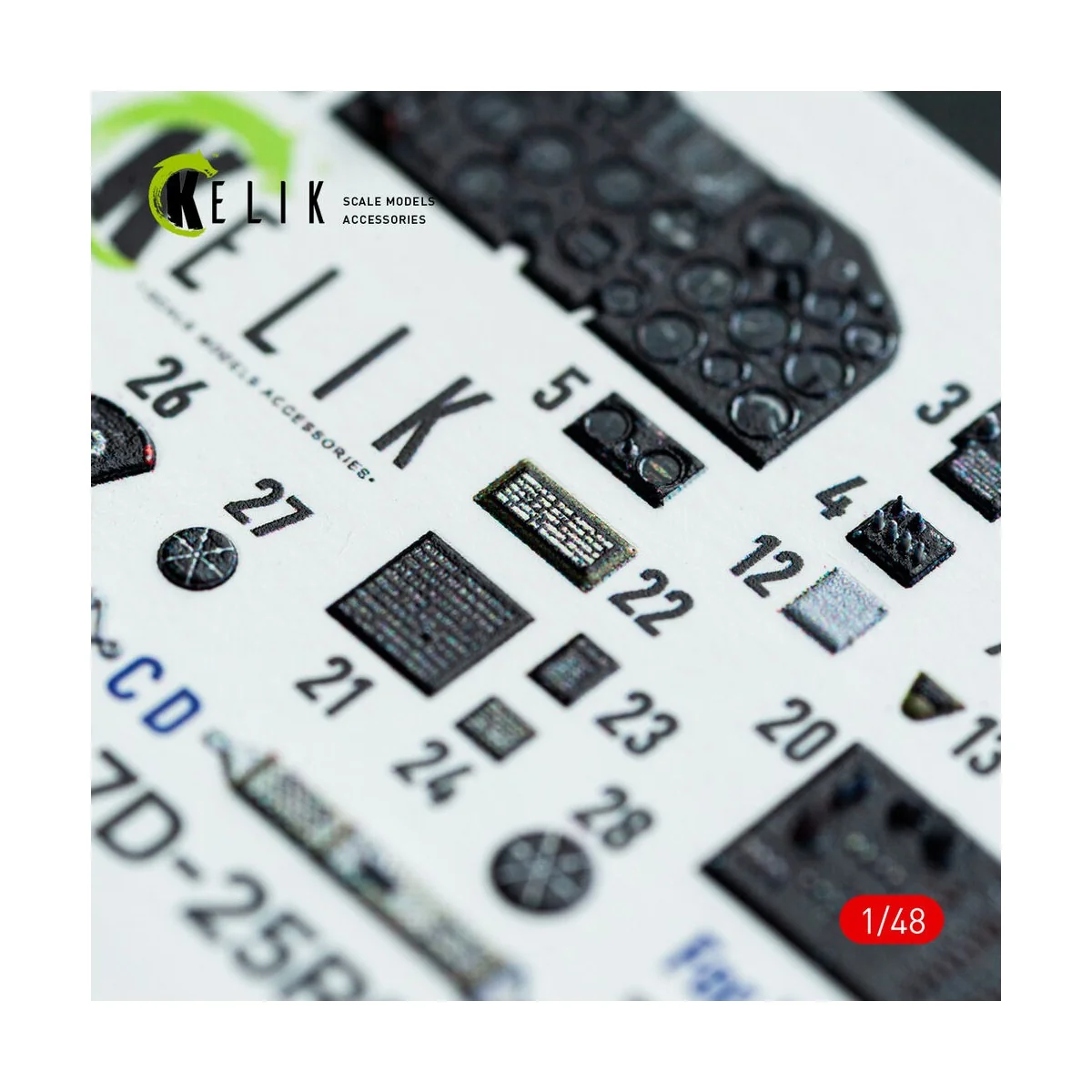 P-47D - 25RE/28RA - interior 3D decals for MiniArt kit, 1/48 - Keli...