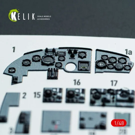 Do-217 N/J - interior 3D decals for ICM kit, 1/48 - Kelik K48143
