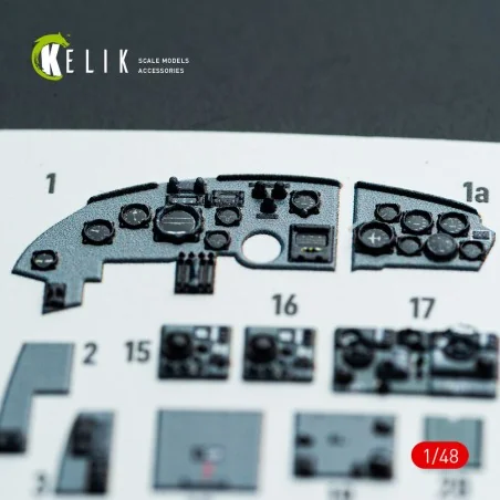 Do-217 N/J - interior 3D decals for ICM kit, 1/48 - Kelik K48143