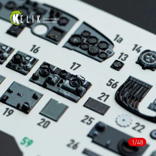 Do-217 N/J - interior 3D decals for ICM kit, 1/48 - Kelik K48143